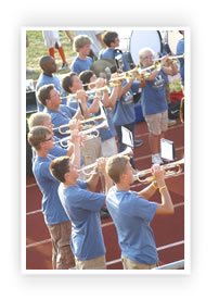 portage norther marching band in action